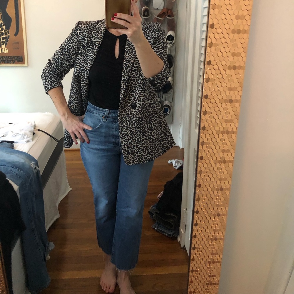 Anine Bing Leopard Blazer